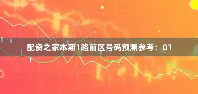 配资之家本期1路前区号码预测参考：01